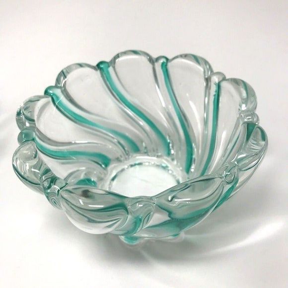 Swirl Glass  Candle Holders Christmas Holiday  Décor - Picture 5 of 10